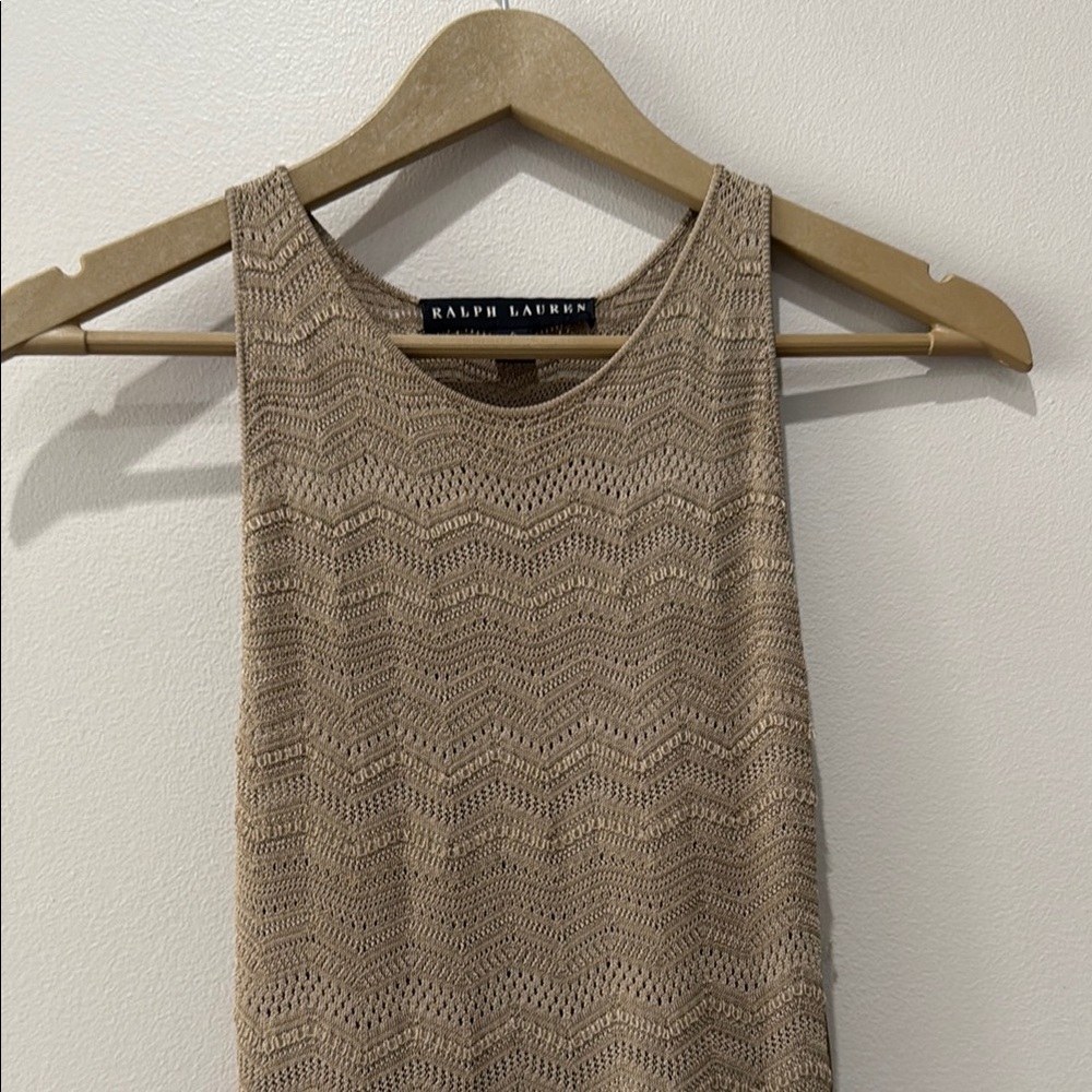 Ralph Lauren Black Label Tan Sleeveless Knit Dress in size S - Picture 2 of 12